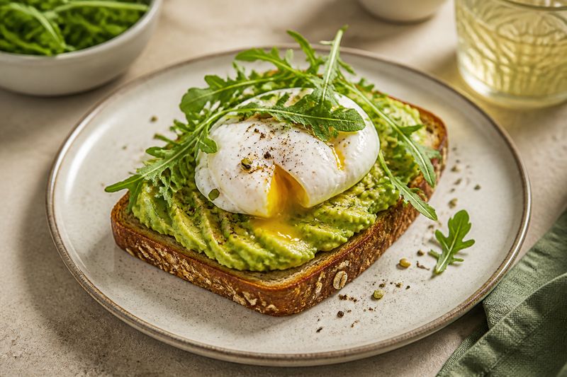 Toast s avokádem a vejcem